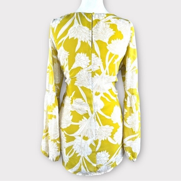 Ann Taylor Factory Long Sleeved Chartreuse Flowy Top - Size M - EUC - Picture 7 of 10